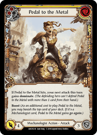Pedal to the Metal (Yellow) [ARC012-R] (Arcane Rising) 1st Edition Normal - POKÉ JEUX