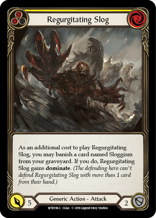 Regurgitating Slog (Yellow) [WTR198-C] (Welcome to Rathe) Alpha Print Rainbow Foil - POKÉ JEUX