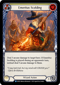Emeritus Scolding (Yellow) [EVR126] (Everfest) 1st Edition Rainbow Foil - POKÉ JEUX