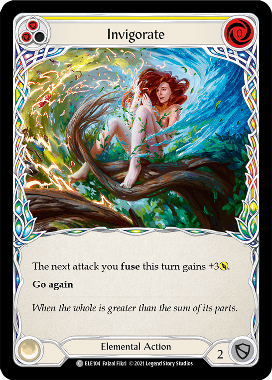 Invigorate (Yellow) [ELE104] (Tales of Aria) 1st Edition Rainbow Foil - POKÉ JEUX