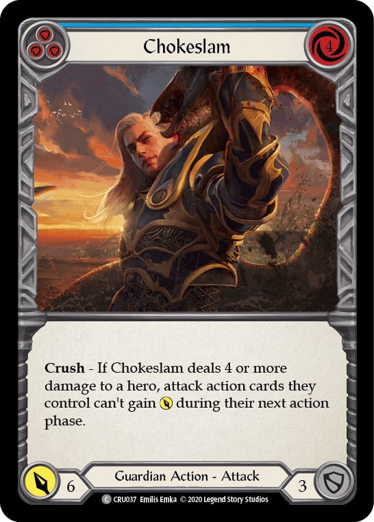 Chokeslam (Blue) [CRU037] (Crucible of War) 1st Edition Normal - POKÉ JEUX