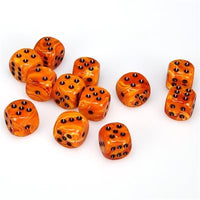 Dice: 12x D6: 16 mm: Vortex: Orange / Black (EN) (Special Order)