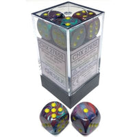 Dice: 12x D6: 16 mm: Festive: Mosaic / Yellow (EN) (Special Order)