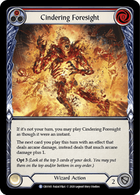 Cindering Foresight (Red) [CRU165] (Crucible of War) 1st Edition Rainbow Foil - POKÉ JEUX