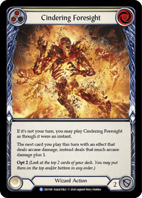 Cindering Foresight (Yellow) [CRU166] (Crucible of War) 1st Edition Rainbow Foil - POKÉ JEUX