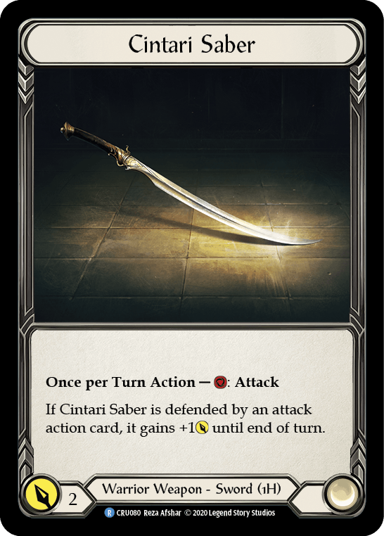 Cintari Saber [CRU080] (Crucible of War) 1st Edition Cold Foil - POKÉ JEUX