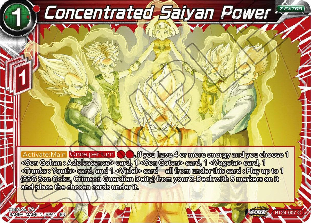 Concentrated Saiyan Power (BT24-007) [Beyond Generations] - POKÉ JEUX
