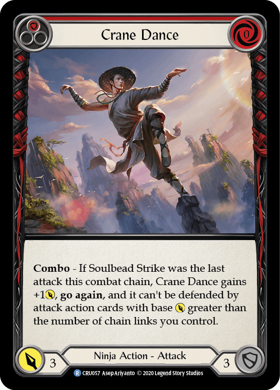 Crane Dance (Red) [CRU057] (Crucible of War) 1st Edition Rainbow Foil - POKÉ JEUX