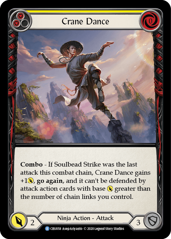 Crane Dance (Yellow) [CRU058] (Crucible of War) 1st Edition Rainbow Foil - POKÉ JEUX
