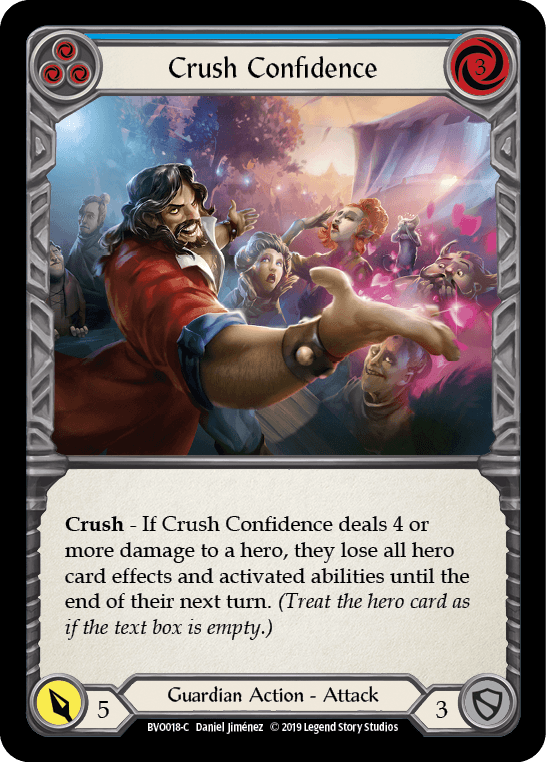 Crush Confidence (Blue) [BVO018-C] (Bravo Hero Deck) 1st Edition Normal - POKÉ JEUX