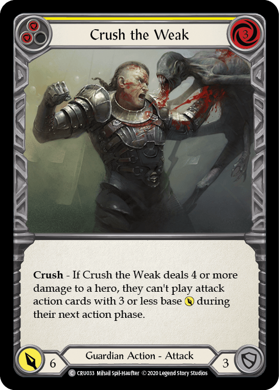 Crush the Weak (Yellow) [CRU033] (Crucible of War) 1st Edition Normal - POKÉ JEUX