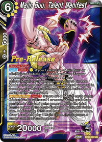 Majin Buu, Talent Manifest (BT20-107) [Power Absorbed Prerelease Promos] - POKÉ JEUX