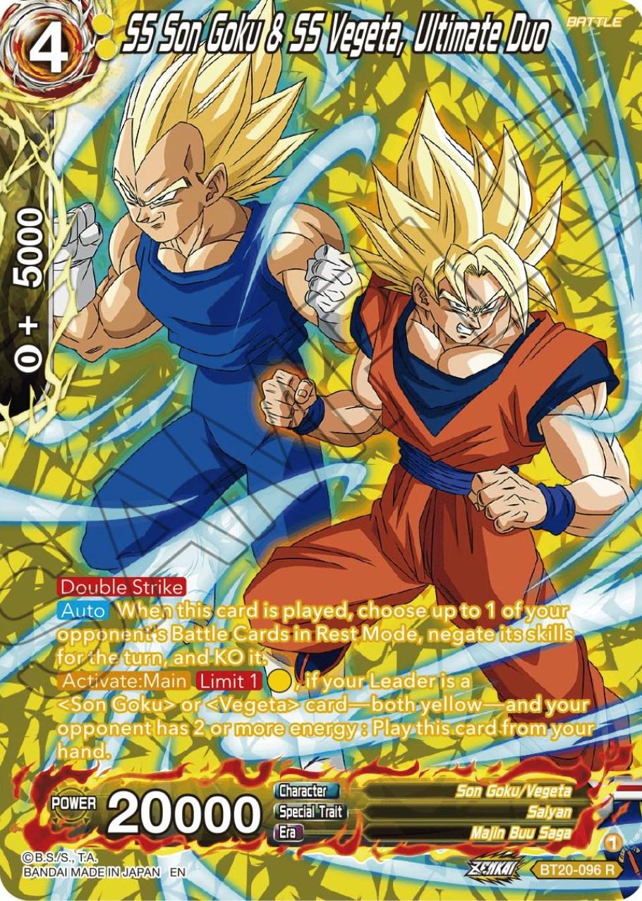 SS Son Goku & SS Vegeta, Ultimate Duo (Silver Foil) (BT20-096) [Power Absorbed] - POKÉ JEUX