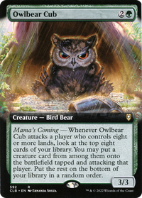 Owlbear Cub (Extended Art) [Commander Legends: Battle for Baldur's Gate]