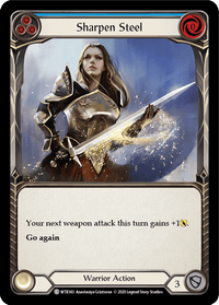 Sharpen Steel (Blue) [U-WTR143] (Welcome to Rathe Unlimited) Unlimited Rainbow Foil - POKÉ JEUX
