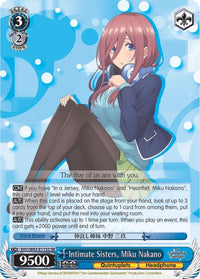 Sœurs intimes, Miku Nakano (5HY/W83-E115S SR) [Les quintuplés quintessentiels] 