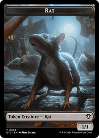 Rat // Blood Double-Sided Token [Outlaws of Thunder Junction Commander Tokens] - POKÉ JEUX