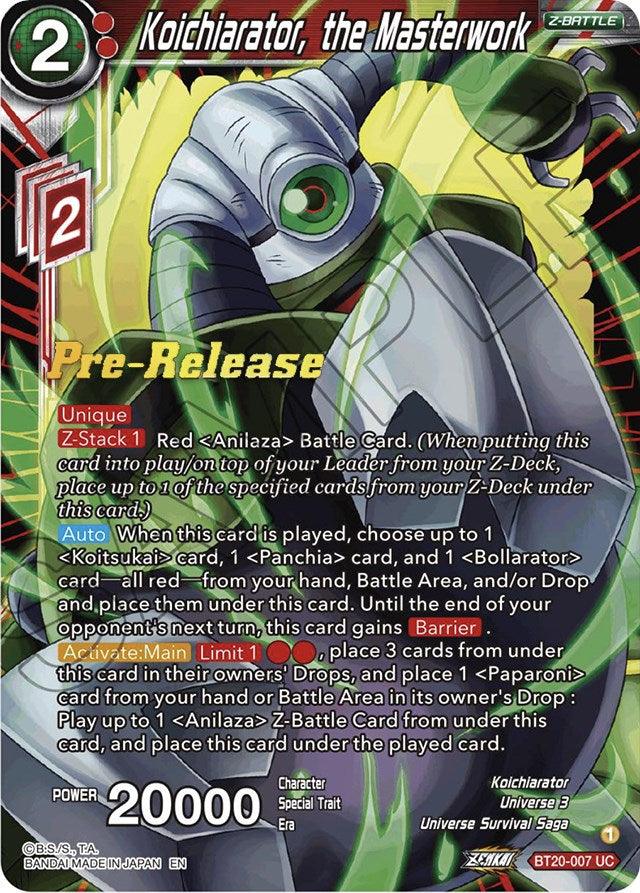 Koichiarator, the Masterwork (BT20-007) [Power Absorbed Prerelease Promos] - POKÉ JEUX