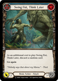 Swing Fist, Think Later (Blue) [U-CRU021] (Crucible of War Unlimited) Unlimited Normal - POKÉ JEUX