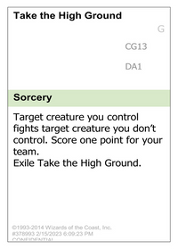Take the High Ground [Unknown Event]