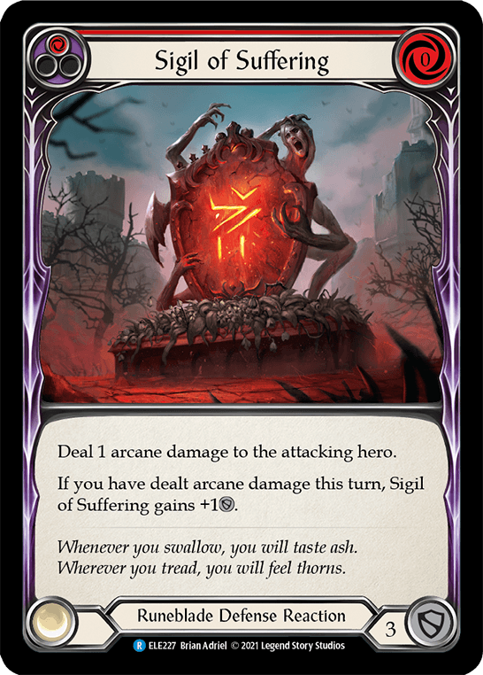 Sigil of Suffering (Red) [ELE227] (Tales of Aria) 1st Edition Rainbow Foil - POKÉ JEUX