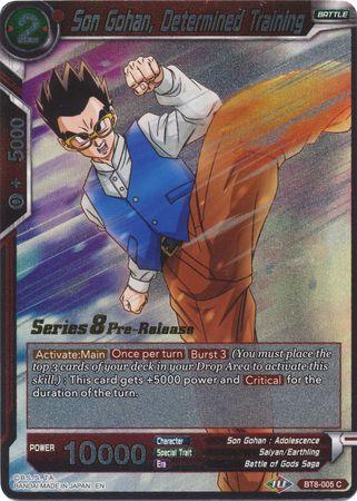 Son Gohan, Determined Training (BT8-005_PR) [Malicious Machinations Prerelease Promos] - POKÉ JEUX