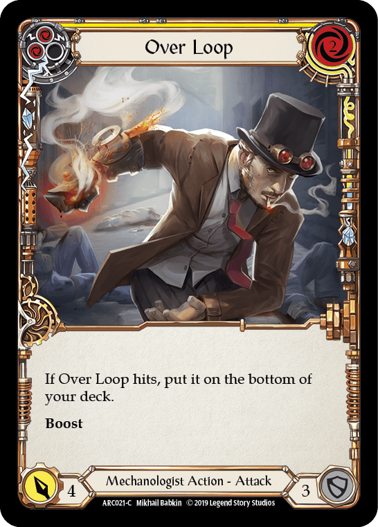 Over Loop (Yellow) [ARC021-C] (Arcane Rising) 1st Edition Rainbow Foil - POKÉ JEUX