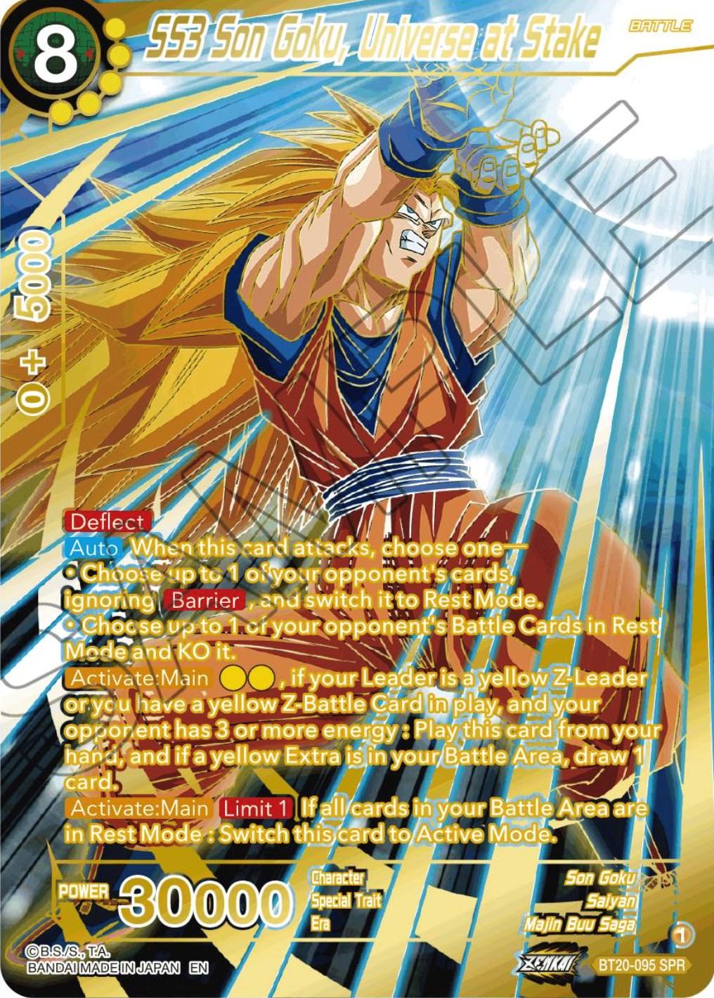 SS3 Son Goku, Universe at Stake (SPR) (BT20-095) [Power Absorbed] - POKÉ JEUX