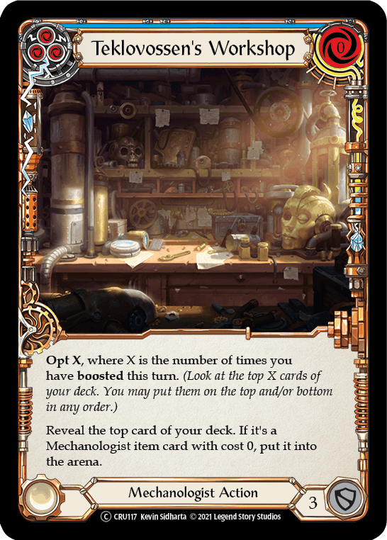 Teklovossen's Workshop (Blue) [U-CRU117] (Crucible of War Unlimited) Unlimited Rainbow Foil - POKÉ JEUX