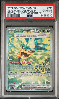 2024 TWILIGHT MASQUERADE 211/167 TEAL MASK OGERPON ex SIR PSA 10 #94884380