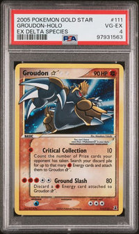 GROUDON-HOLO 111/113 PSA 4  #97931563