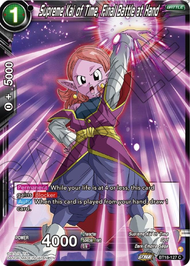Supreme Kai of Time, Final Battle at Hand (BT18-127) [Dawn of the Z-Legends] - POKÉ JEUX