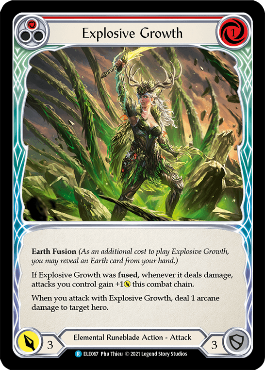 Explosive Growth (Red) [ELE067] (Tales of Aria) 1st Edition Rainbow Foil - POKÉ JEUX
