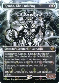 Kemba, Kha Enduring (Borderless Manga Step-and-Compleat Foil) [Phyrexia: All Will Be One]