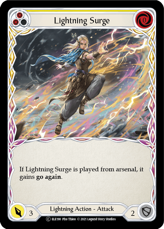 Lightning Surge (Yellow) [U-ELE190] (Tales of Aria Unlimited) Unlimited Rainbow Foil - POKÉ JEUX