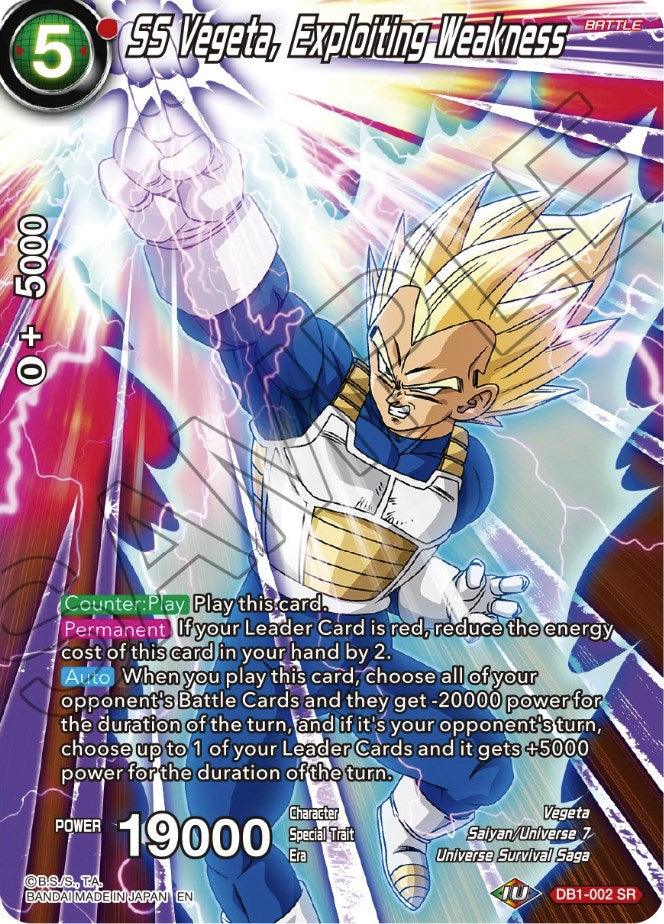 SS Vegeta, Exploiting Weakness (DB1-002) [Theme Selection: History of Vegeta] - POKÉ JEUX