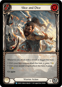 Slice and Dice (Yellow) [EVR058] (Everfest) 1st Edition Extended Art Rainbow Foil - POKÉ JEUX