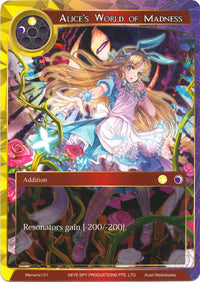 Le monde de la folie d'Alice (Memoria131) [Cartes Memoria Alice Origin] 