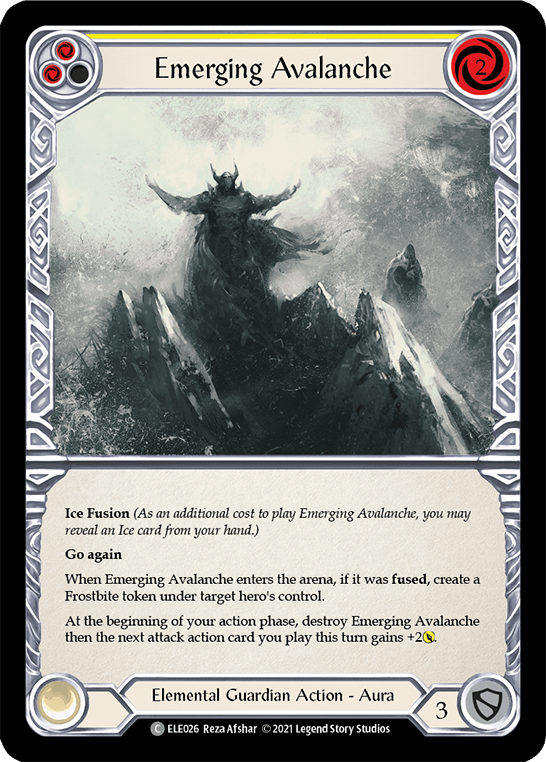 Emerging Avalanche (Yellow) [ELE026] (Tales of Aria) 1st Edition Rainbow Foil - POKÉ JEUX
