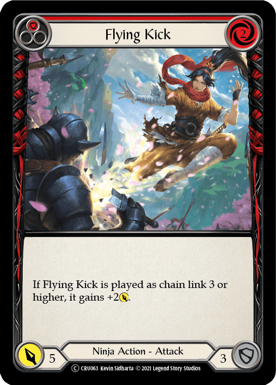 Flying Kick (Red) [U-CRU063] (Crucible of War Unlimited) Unlimited Rainbow Foil - POKÉ JEUX