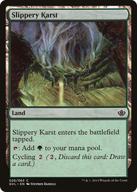 Slippery Karst (Garruk vs. Liliana) [Duel Decks Anthology]