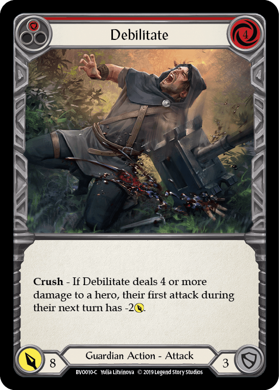 Debilitate (Red) [BVO010-C] (Bravo Hero Deck) 1st Edition Normal - POKÉ JEUX