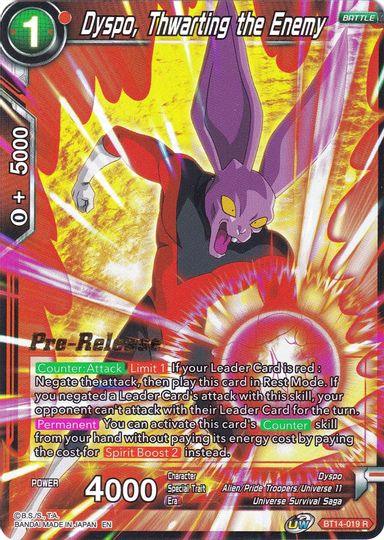 Dyspo, Thwarting the Enemy (BT14-019) [Cross Spirits Prerelease Promos] - POKÉ JEUX