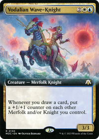 Vodalian Wave-Knight (MOC-130) - March of the Machine Commander: (Extended Art) Foil