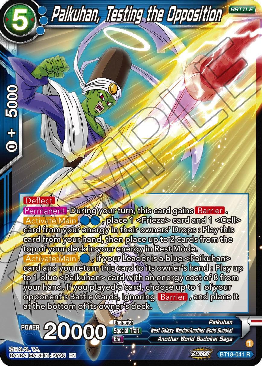 Paikuhan, Testing the Opposition (BT18-041) [Dawn of the Z-Legends] - POKÉ JEUX
