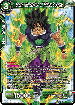 Broly, Berserker of Frieza's Army (BT14-084) [Cross Spirits] - POKÉ JEUX