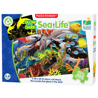 PUZZLE DOUBLES - GLOW IN THE DARK - SEA LIFE (EN) (Special Order)