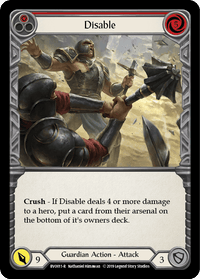 Disable (Red) [BVO011-R] (Bravo Hero Deck) 1st Edition Normal - POKÉ JEUX
