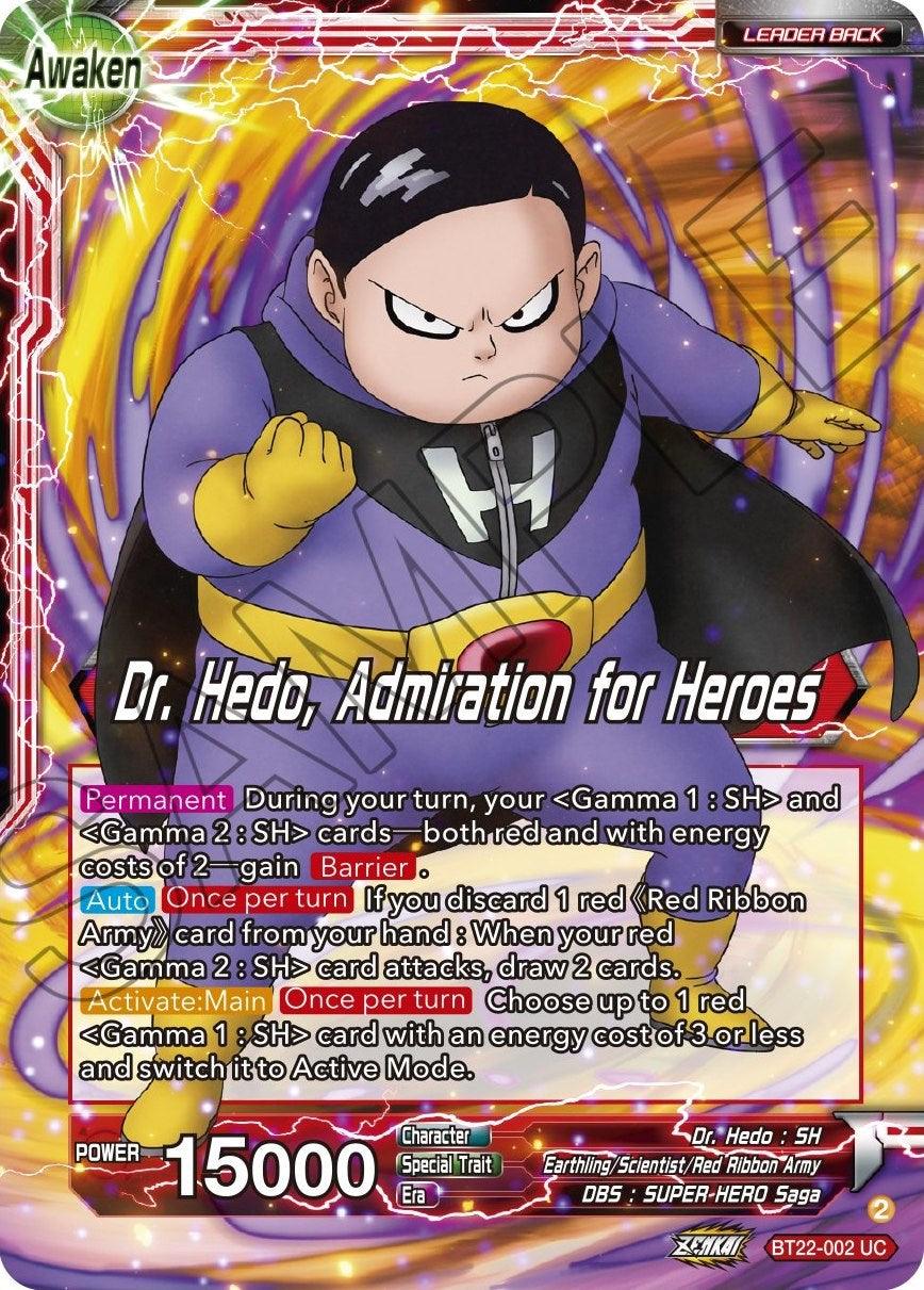 Dr. Hedo // Dr Hedo, Admiration for Heroes (BT22-002) [Critical Blow] - POKÉ JEUX