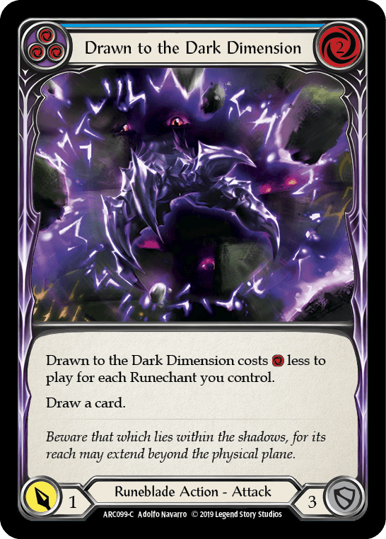 Drawn to the Dark Dimension (Blue) [ARC099-C] (Arcane Rising) 1st Edition Normal - POKÉ JEUX